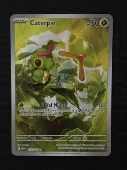 Pokemon Caterpie Illustration Rare Holo 172/165 Scarlet & Violet 151 English - Image 1