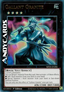 GALLANT GRANITE • (Granito Valoroso) • Ultra R • MP25 EN286 • 1Ed • Yugioh! - Image 1