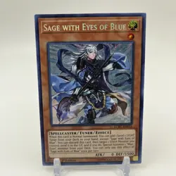 *** SAGE WITH EYES OF BLUE *** 1ST EDITION SECRET RARE LCKC-EN015 YUGIOH! - Image 1