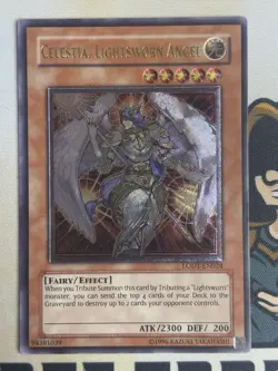 Celestia, Lightsworn Angel LODT-EN024 Ultimate Rare Unlimited YuGiOh! VLP EURO - Image 3