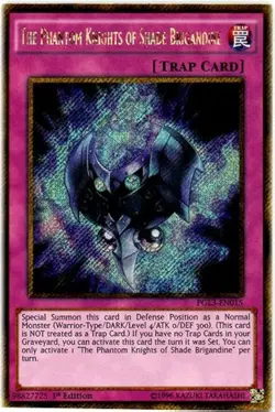 The Phantom Knights of Shade Brigandine Yu-Gi-Oh! PGL3-EN015 1st Gold Rare - Image 1