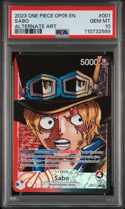 Sabo OP05-001 Leader Alt Art PSA 10 - One Piece Awakening of the New Era Foil - Image 1