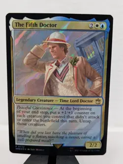 FOIL Doctor Who - The Fifth Doctor - Surge Foil Extended Art Rare MTG - Image 1
