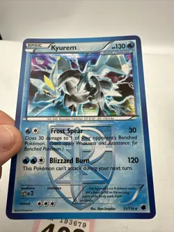 Kyurem Black & White Plasma Freeze 31/116 EX-Near Mint Rare Holo Pokemon Card - Image 3