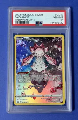 2023 Pokemon SWSH FA/Diancie Crown Zenith #GG13 PSA 10 GEM MT - Image 1