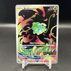 2025 Pokemon TCG Mega Evolutions Bulbasaur 133/132 Stamped Promo IR Mint Card - Image 1