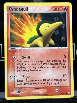 Cyndaquil 59/101 TCG Holo Pokemon Card EX Hidden Legends - Image 3