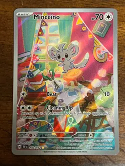 Pokemon! Minccino Illustration Rare - Temporal Forces 182/162, Pack Fresh, NM - Image 1