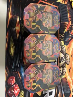 Pokemon TCG Mega Charizard Tin Sealed Booster Box Lot of 5 2022 English - Image 4