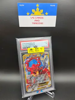 2016 POKEMON XY STEAM SIEGE SECRET FA VOLCANION EX #115 PSA 3 - Image 1