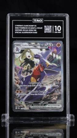 💎Cynthia's Garchomp ex 232/182 Destined Rivals Holo TAG 10 GEM MINT💎 - Image 1