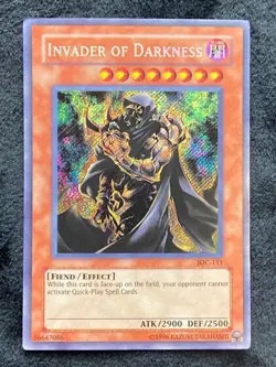 Yugioh Invader of Darkness IOC-111 Secret Rare Unlimited NP! - Image 1