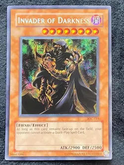 Yugioh Invader of Darkness IOC-111 Secret Rare Unlimited NP! - Image 3