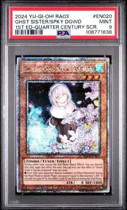 Ghost Sister & Spooky Dogwood *PSA 9* RA03-EN020 * Quarter Century Secret Rare - Image 1