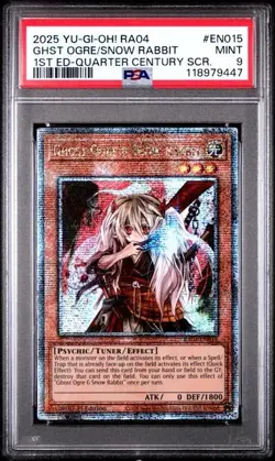Ghost Ogre & Snow Rabbit *PSA 9* RA04-EN015 * Quarter Century Secret Rare - Image 1