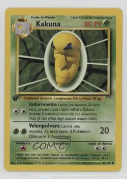 Kakuna Italian 1st Ed. Pokemon Base Set #33 1999 - Image 1