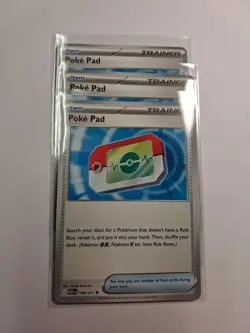 Pokepad 198/217 Trainer X3 Pokemon Card Pack Fresh Mint Condition - Image 1