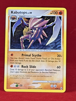 2009 Pokemon Platinum Arceus KABUTOPS Holo 4/99 Card NM - Image 1