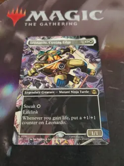 Mtg. Leonardo, Cutting Edge. Borderless. Teenage Mutant Ninja Turtles. Nm - Image 1