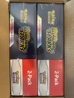 2x Pokemon Surging Sparks Elite Trainer Box + Booster Bundle Costco Exclusive - Image 1
