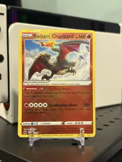 Pokemon TCG Radiant Charizard Crown Zenith Holo Card 020/159 Near Mint Condition - Image 1