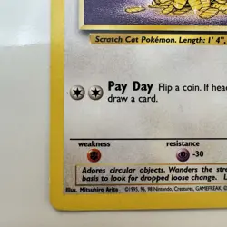Pokemon TCG - Meowth 80/130 Base Set 2 Common LP - Image 5