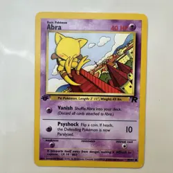 Abra LP / NM Team Rocket 1st Edition First Pokemon TCG 49/82 - Image 1
