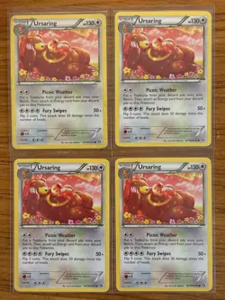 x4Ursaring RC16/RC25 Radiant Collection Legendary Treasures 2013 Holo Pokemon LP - Image 1