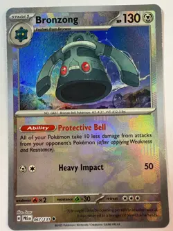 Bronzong (Master Ball) - 067/131 - Pokemon Prismatic Evolutions NM - Image 1