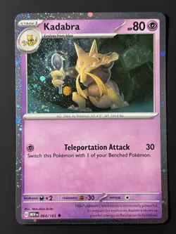 DOUBLE Cosmos Swirl - Scarlet & Violet 151 - Kadabra 064/165 - Holo NM - Pokemon - Image 4