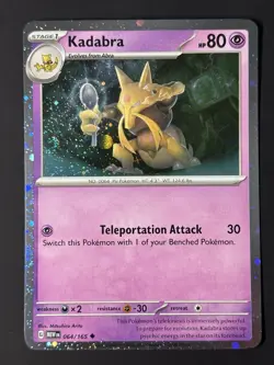 DOUBLE Cosmos Swirl - Scarlet & Violet 151 - Kadabra 064/165 - Holo NM - Pokemon - Image 5
