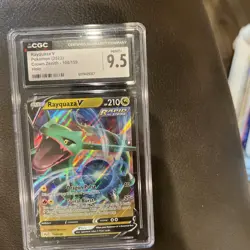 Pokemon Crown Zenith 2023 Rayquaza V Holo #100/159 - CGC 9 MINT - Image 2