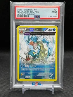Pokemon Gyarados XY Ancient Origins Reverse Holo Double 21/98 Holo Rare PSA 9 - Image 1