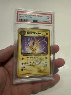 1997 Pokemon Japanese Rocket Dark Jolteon #135 PSA 9 MINT - Image 1