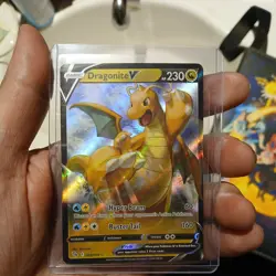Pokemon TCG Dragonite v Full Art Holo Ultra Rare Card 049/078 Pokemon Go - Image 1