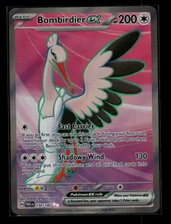 Bombirdier ex 234/182 Ultra Rare Paradox Rift Pokemon Card NM - Image 1