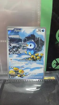 Pokemon TCG Piplup 098/094 Me02: Phantasmal Flames Illustration Rare Holo 70 HP - Image 1