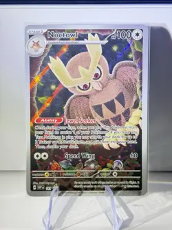Noctowl SVP 141 Full Art Holo Pokemon Stellar Crown ETB Black Star Promo ENG NM - Image 1