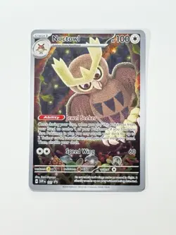 Noctowl SVP 141 Full Art Holo Pokemon Stellar Crown ETB Black Star Promo ENG NM - Image 3