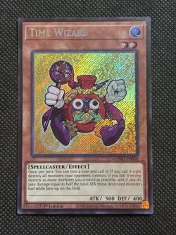 YuGiOh! - Time Wizard MZMU-EN060 Secret Rare 1st Edition Near Mint - Image 1