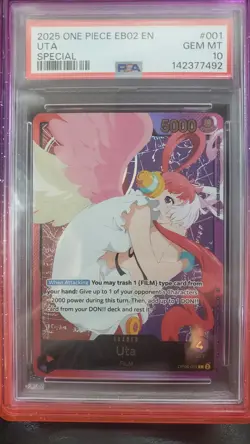 Bandai One Piece Uta Leader Special Foil EB02 #001 PSA 10 English 2025 - Image 1