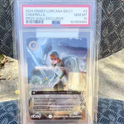 Disney Lorcana Cinderella - Stouthearted Promo Exclusive PSA 10 #3 2024 - Image 1