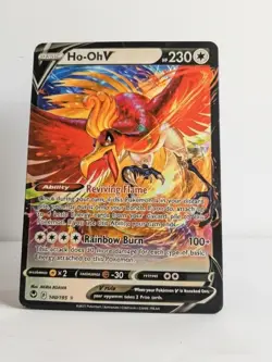 Pokemon TCG Ho-Oh v Silver Tempest Holo Ultra Rare Card 140/195 NM/M Condition - Image 1