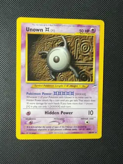 NM Unown X 30/105 Neo Destiny Non Holo Rare Pokemon Card - Image 2