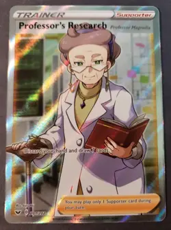 Professors Research 201/202 Sword & Shield NM Full Art Ultra Rare Pokemon Card - Image 1