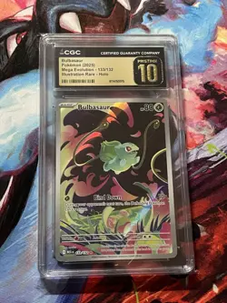 Bulbasaur 133/132 CGC Pristine 10 IR Mega Evolutions Graded Pokemon TCG Card - Image 1