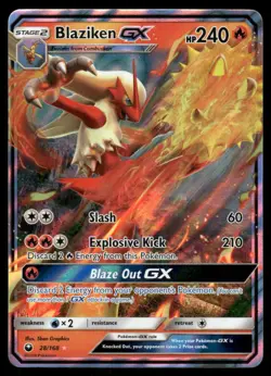 Pokemon Cards Blaziken GX 28/168 Celestial Storm Holo Rare GX NM - Image 1