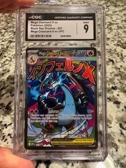 CGC 9 MINT Mega Charizard X Ex MEP023 Pokemon Card 080 - Image 1
