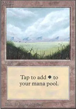 MTG magic cards 1x Plains (B) Unlimited Moderate Play, English - Image 1