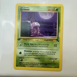 Grimer 48/62 Fossil 1st Edition Non-Holo Common Pokemon Card NM - Image 1